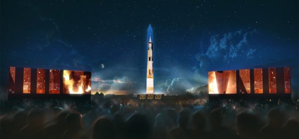 The Washington Monument gets a makeover to celebrate the lunar landing